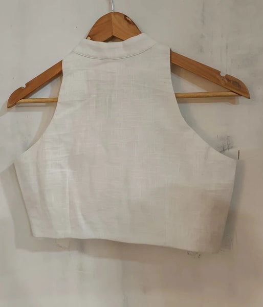 Readymade Simple White Cotton Blouse
