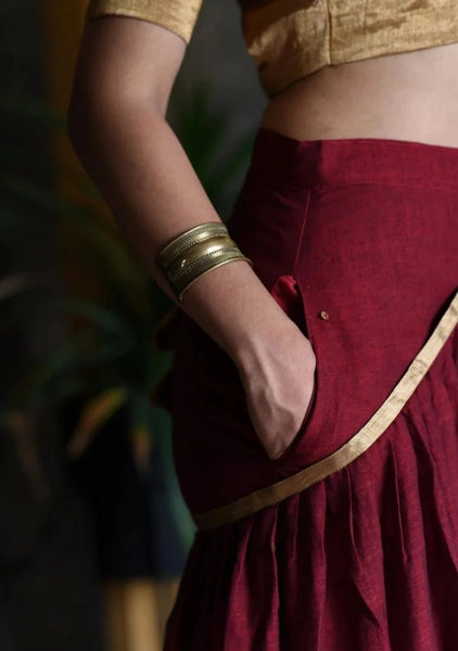 Pre-draped Dayawanti Mul Cotton Saree