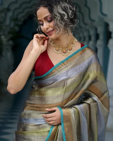 Stunning Cotton and Zari Saree