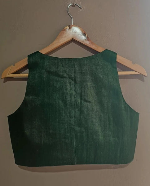 Readymade Beautiful Green Linen Blouse