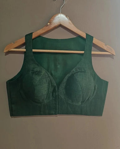 Readymade Beautiful Green Linen Blouse