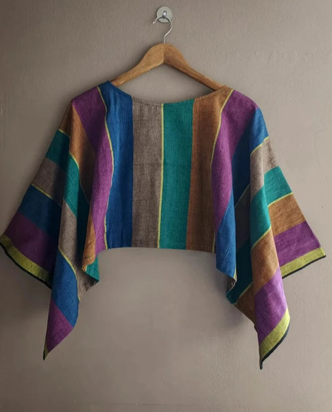 Readymade Beautiful Multi-Colored Handloom Cotton Blouse