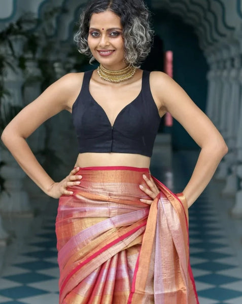 Readymade Beautiful Black Linen Blouse