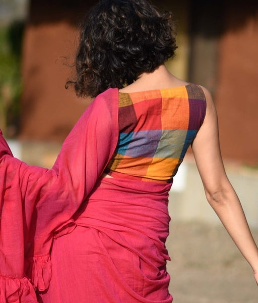 Cotton Multicolored Sleeveless Blouse