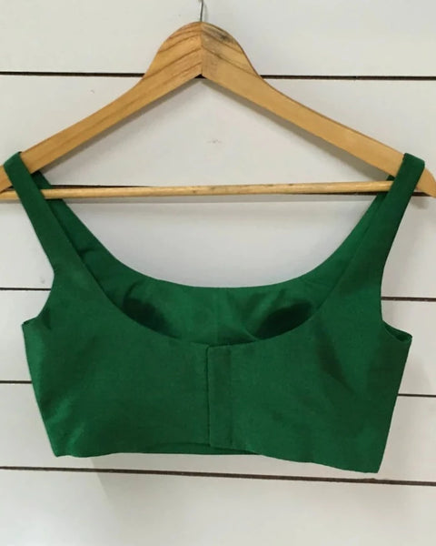 Green Readymade Artificial Silk Blouse