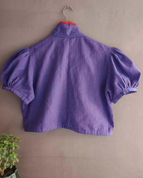 Readymade Gorgeous Purple Handloom Cotton Blouse