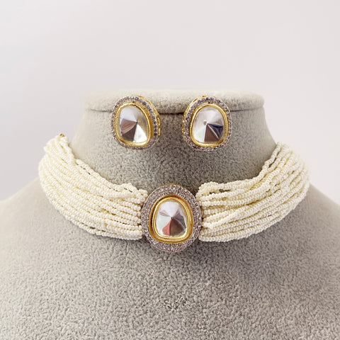 Pearl Polki Kundan Necklace