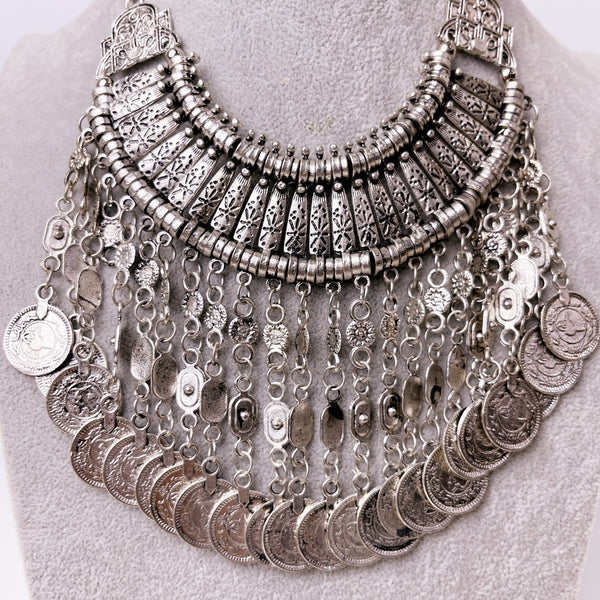 Oxidized Indian Gypsy Necklace Set