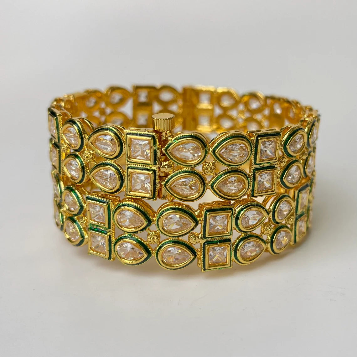 Gold Kundan Indian Wedding Bangles