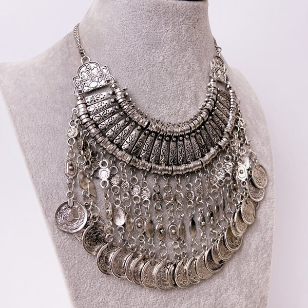 Oxidized Indian Gypsy Necklace Set