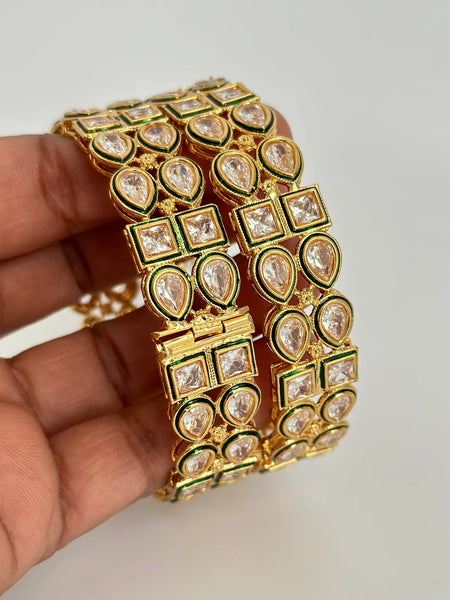 Gold Kundan Indian Wedding Bangles