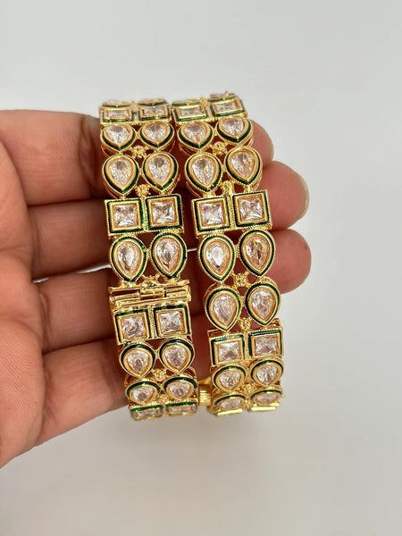 Gold Kundan Indian Wedding Bangles