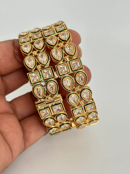 Gold Kundan Indian Wedding Bangles