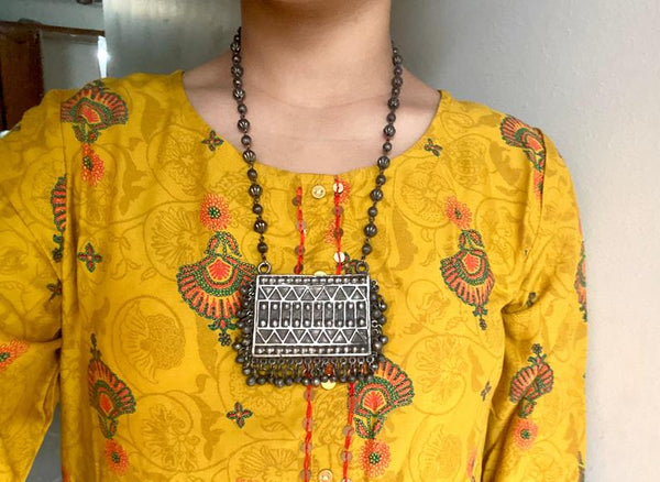 Afghani Banjari Necklace with matching Earrings
