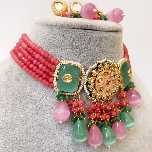 Rajwadi Kundan Choker Necklace Set
