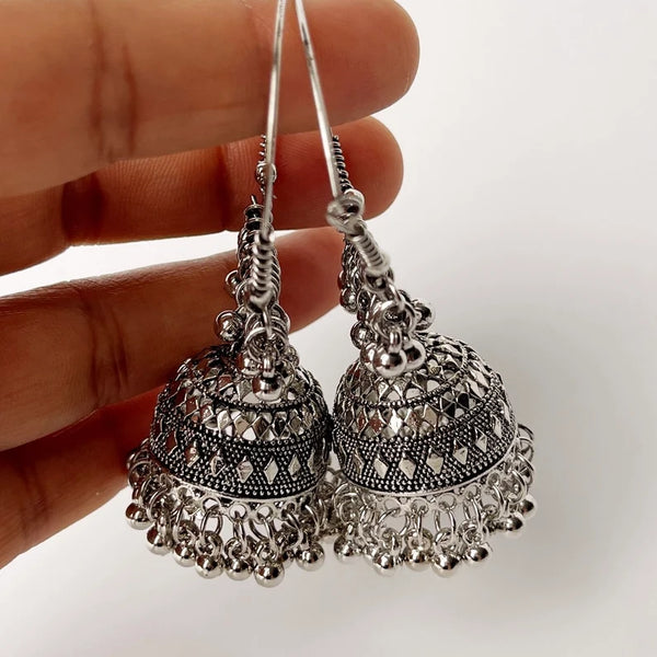 Antique German Silver Pakistani Earrings