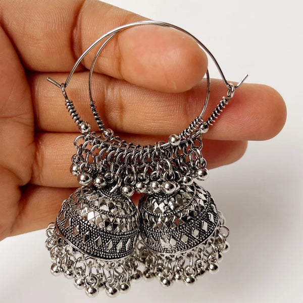 Antique German Silver Pakistani Earrings
