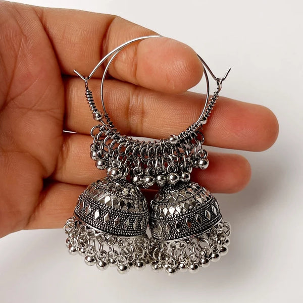 Antique German Silver Pakistani Earrings