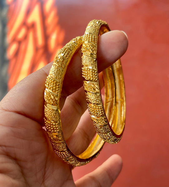 Gold Plated Meenakari Citi Gold Bangles