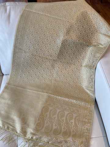 Beige Banarasi Stole/Dupatta