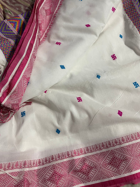 Assam Handwoven Dongria Khadi Cotton Saree