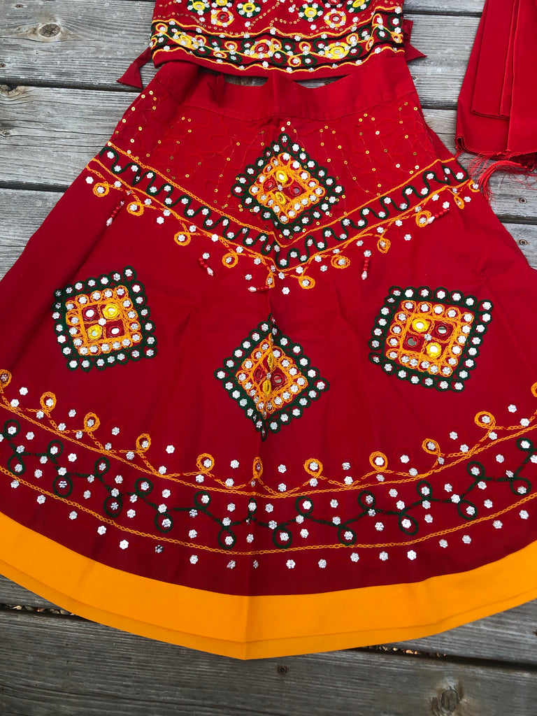Girls Chaniya Ghagra Choli Baby Girls Navratri Lehenga Outfit Gujarati ShopBollyWear.Com