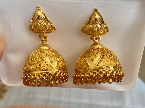Citigold Goldplated Jhumka Earrings