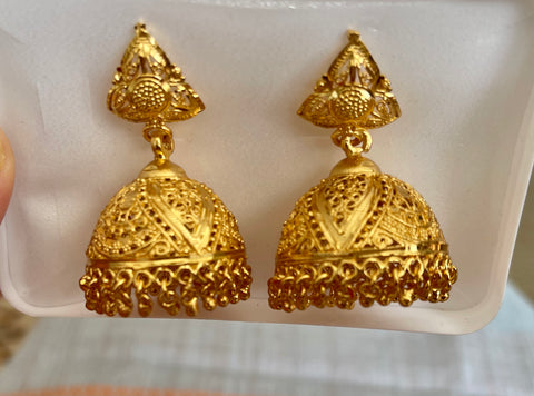 Citigold Goldplated Jhumka Earrings