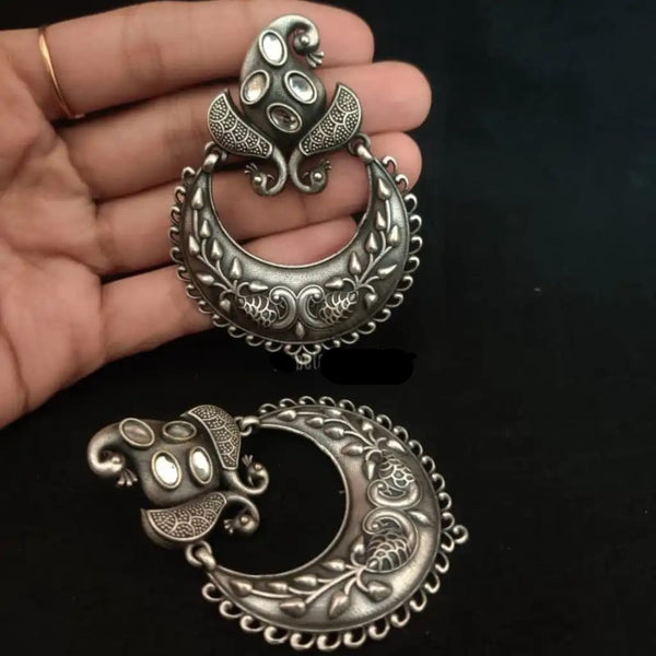 German Silver Brass Earrings with Antique Finish