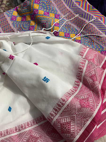 Assam Handwoven Dongria Khadi Cotton Saree