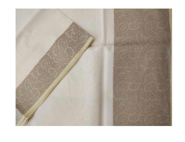 Cream Off White Cotton Silk Banarasi Resham Saree