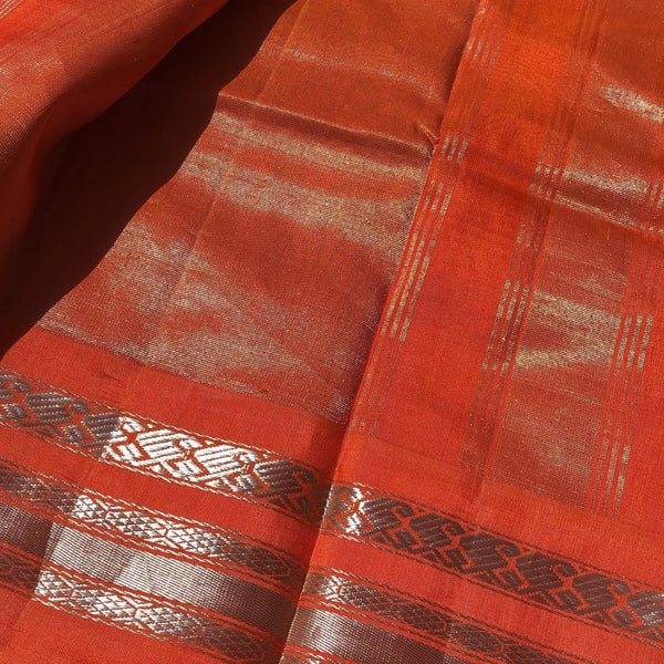 Pure Silk Gadwal in Yellow and Orange