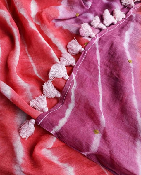 Stunning Purple Mul Modal Saree.