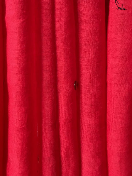 Red Mul Mul Cotton Saree
