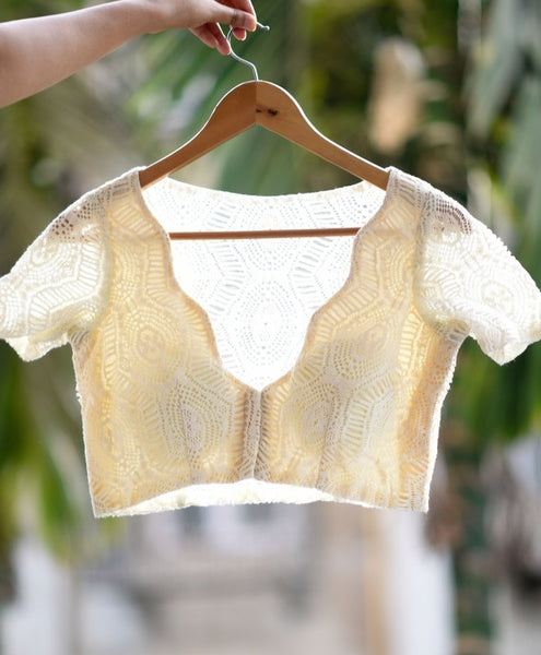 Off-White Delicate Lace Sleeveless blouse