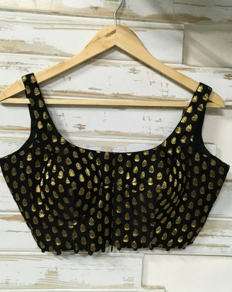 Black & Gold Ready Made Blouse