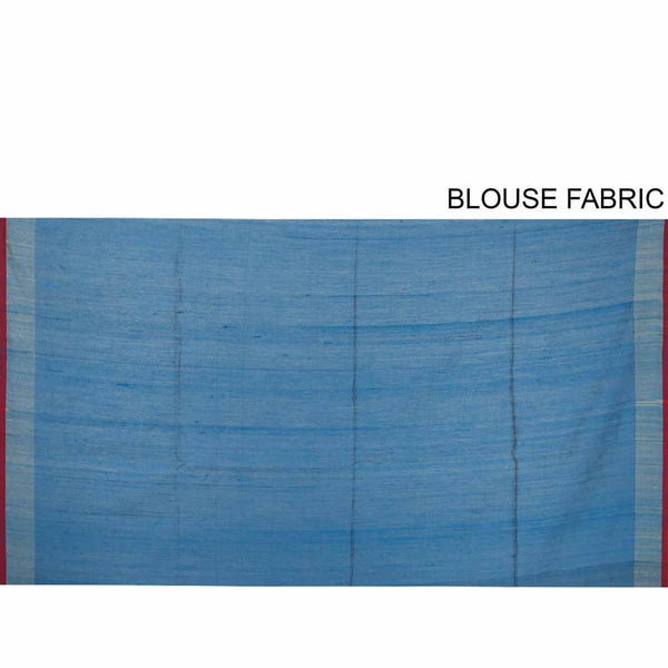 Blue & Maroon Bi Color Resham-Matka Silk Saree