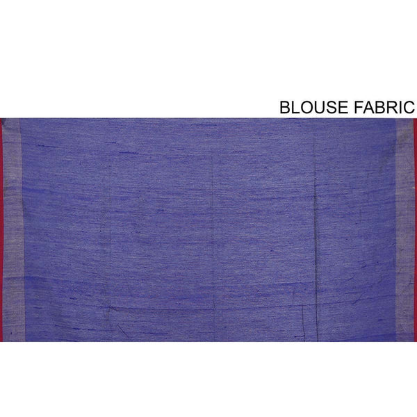 Blue & Pink Bi Color Resham-Matka Silk Saree