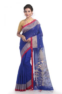 Royal Blue Resham-Matka Silk Saree