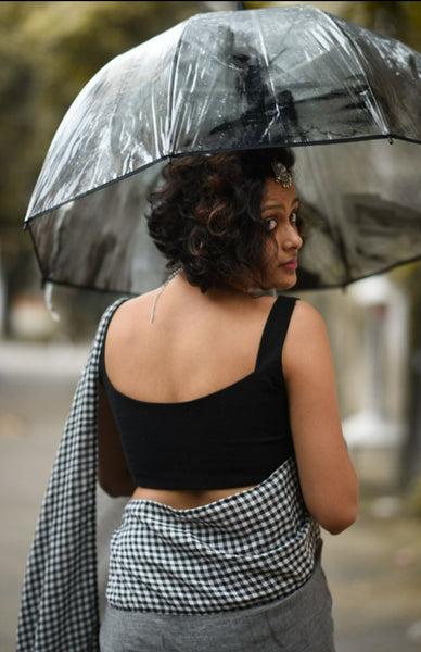 Black Ready Made Sleeveless Blouse
