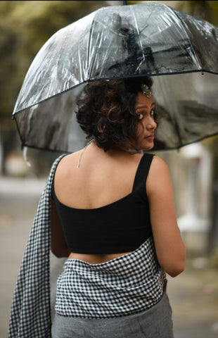 Black Ready Made Sleeveless Blouse