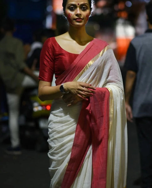 Readymade Beautiful Red Blouse Made of Artificial Silk