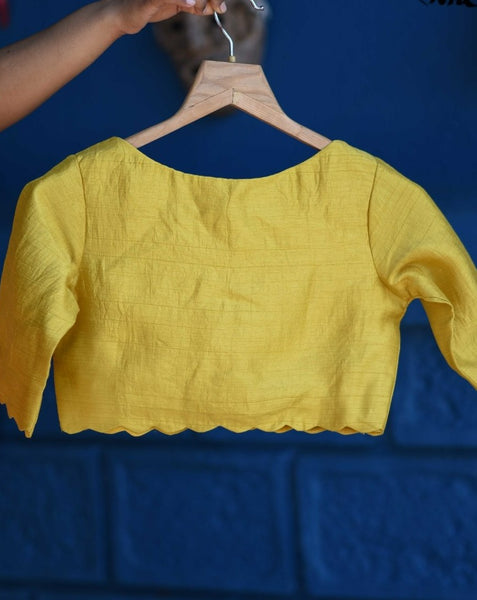 Yellow Half Sleeve Blouse