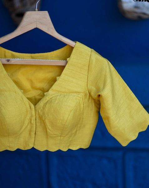 Yellow Half Sleeve Blouse