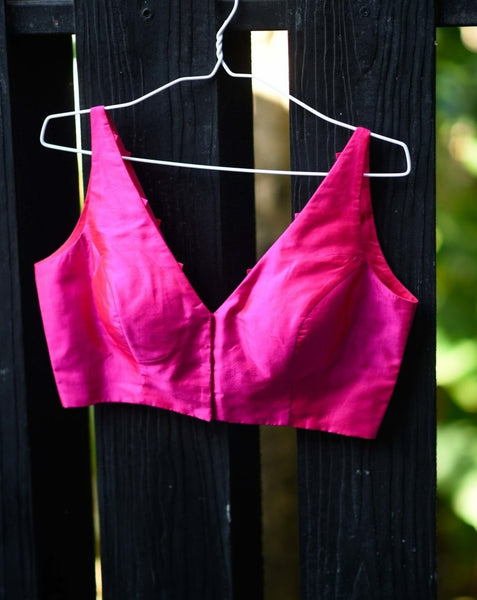 Rose Pink Sleeveless Blouse