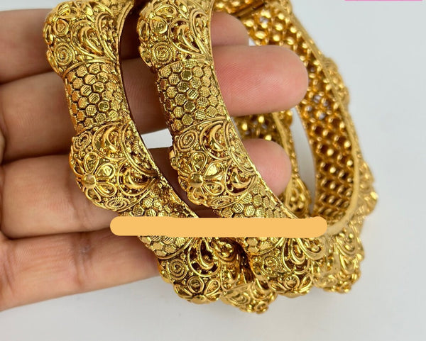 Gold Kada Openable Bridal Indian Wedding Bangles