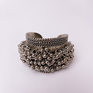 Oxidized German Silver Banjara Cuff Bracelet