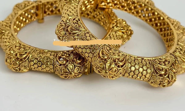 Gold Kada Openable Bridal Indian Wedding Bangles