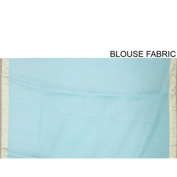 Sky Blue Cotton Silk Saree