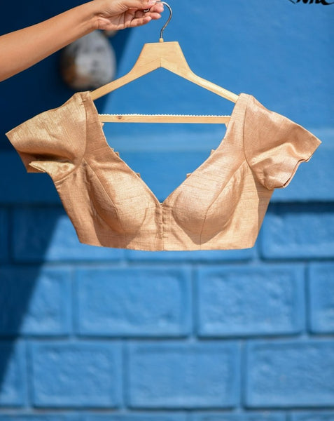 Biege Short Sleeve Blouse